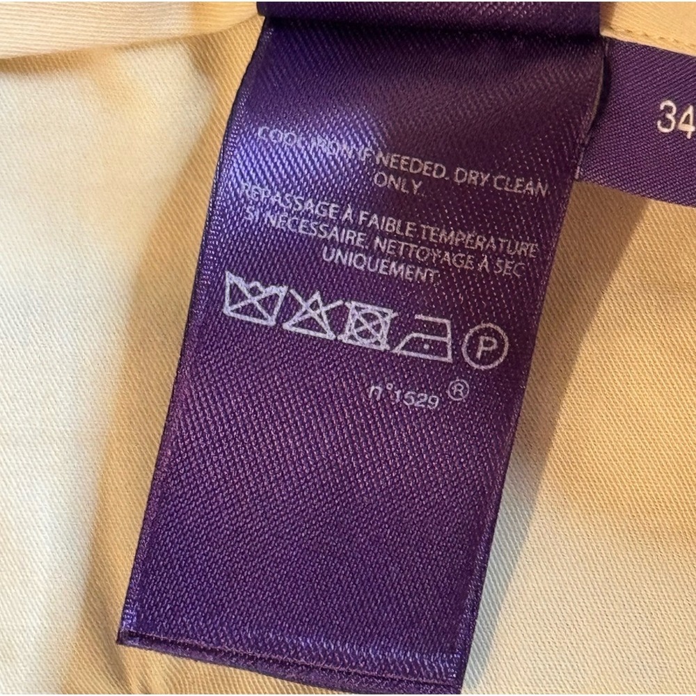 Polo Ralph Lauren Gray Purple Label Italy Straight Wool Trousers Pants Men 34x32 - Picture 8 of 12